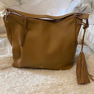 Vince Camuto pebbled leather shoulder hobo bag